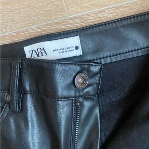 Zara leather pants! Straight leg